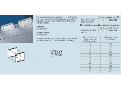 Mounting blocks for Heipac Vario covers (pk 10)   