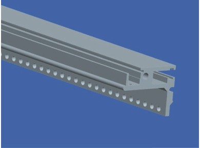 Rear horizontal rail, with integral Z rail for Ripac ECO